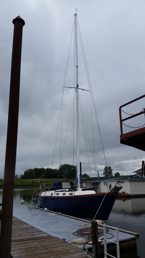 Sailboat with mast
