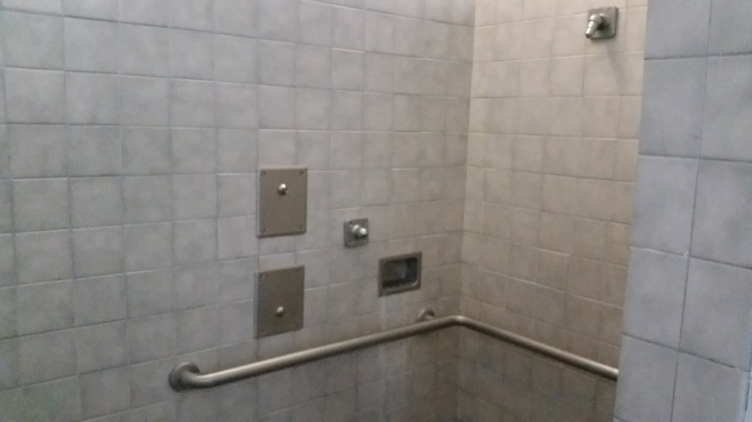 Coin-operated showers at the St. Helens Public Dock