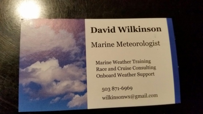 David Wilkinson - weather routing, meteorologist