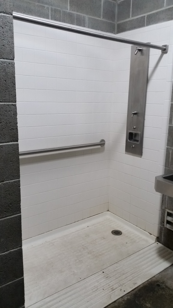 Public bathrooms and shower near the Port of Kalama Guest Docks