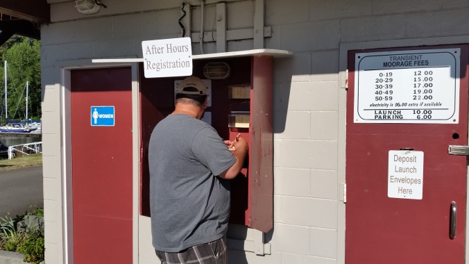Elochoman Marina in Cathlamet after-hours pay station