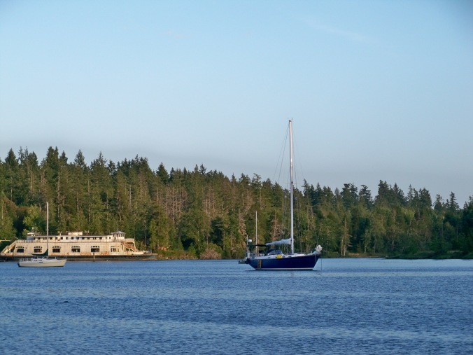 Mosaic anchored in Oro Bay on Anderson Island - Anchorage Cruiser's Review