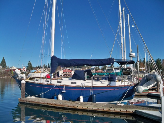 Mosaic settled in for winter moorage at the Port of Poulsbo